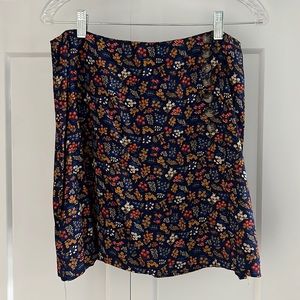 Madewell floral mini skirt